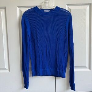 Rodebjer Blue Knitted Crewneck Sweater Top